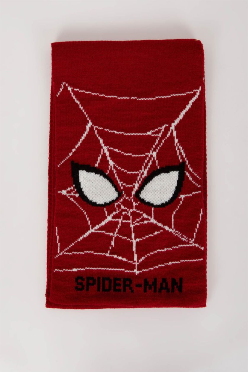 BOYS & TEENS Red Boy Marvel Spiderman Acrylic Knitwear Scarf