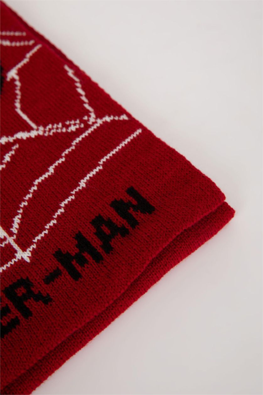 BOYS & TEENS Red Boy Marvel Spiderman Acrylic Knitwear Scarf
