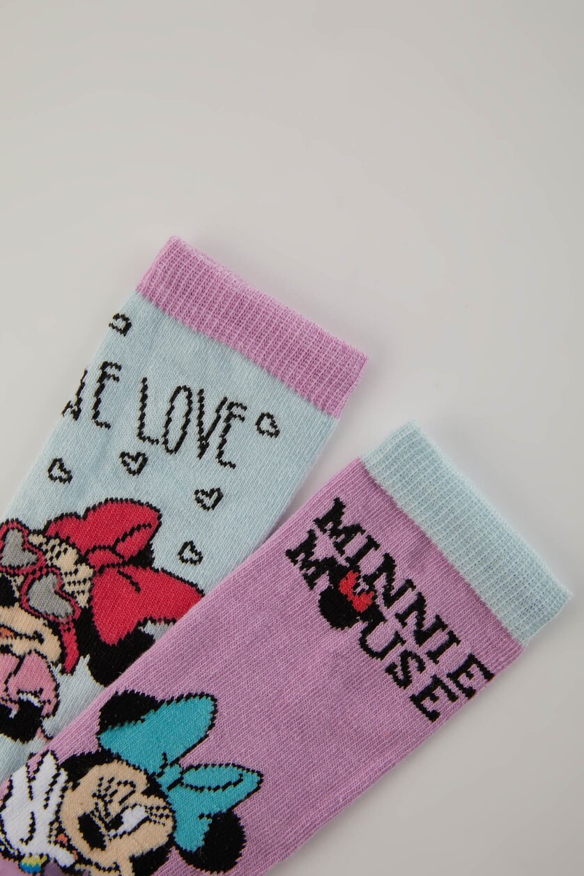 GIRLS & TEENS Karma Girl Disney Mickey & Minnie 2 Piece Cotton Socks