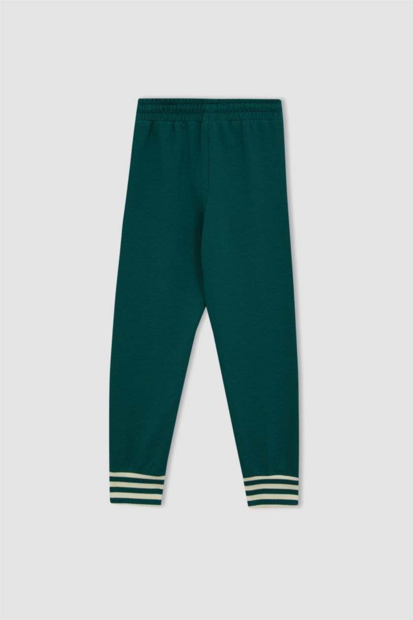 بنات أخضر غامق سروال جوجر فيت