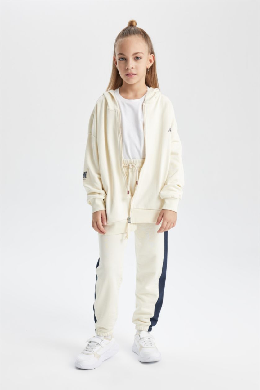 Девочки и подростки Бежевый Джоггеры для девочек, Школьная коллекция