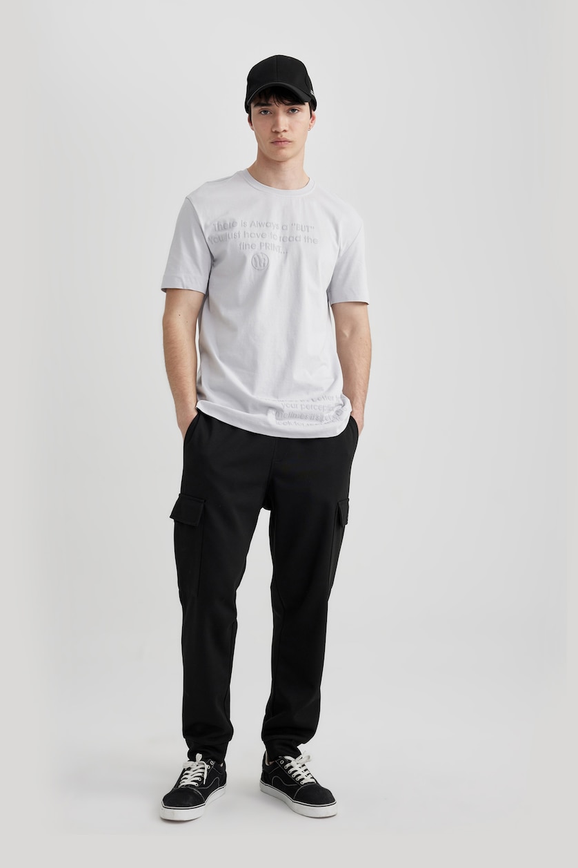 MAN Black Regular Fit Trousers