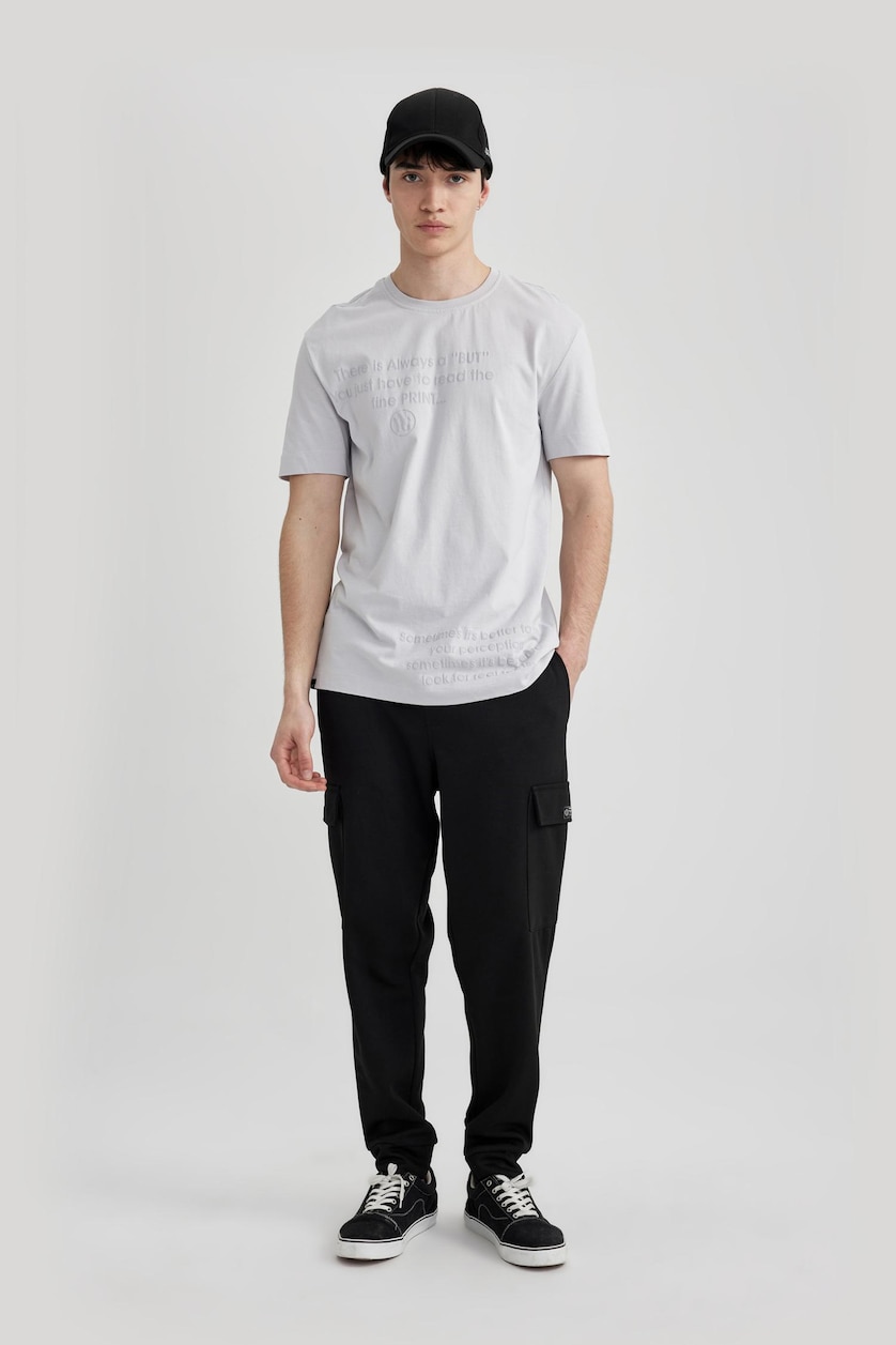MAN Black Regular Fit Trousers