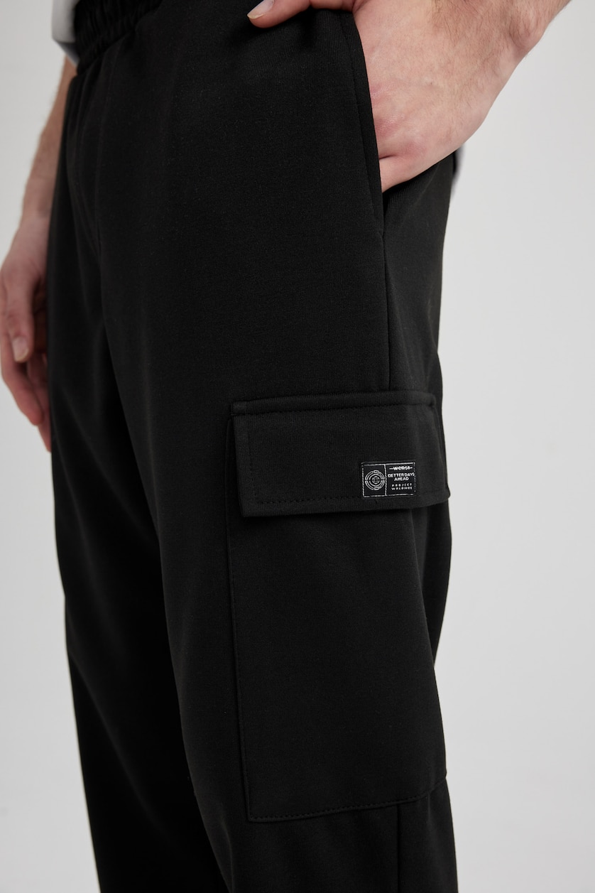 MAN Black Regular Fit Trousers