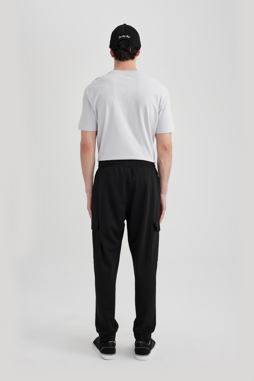 MAN Black Regular Fit Trousers