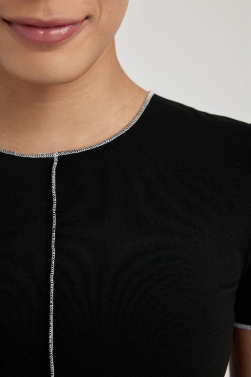 Женская Черный Футболка с коротким рукавом, Coool