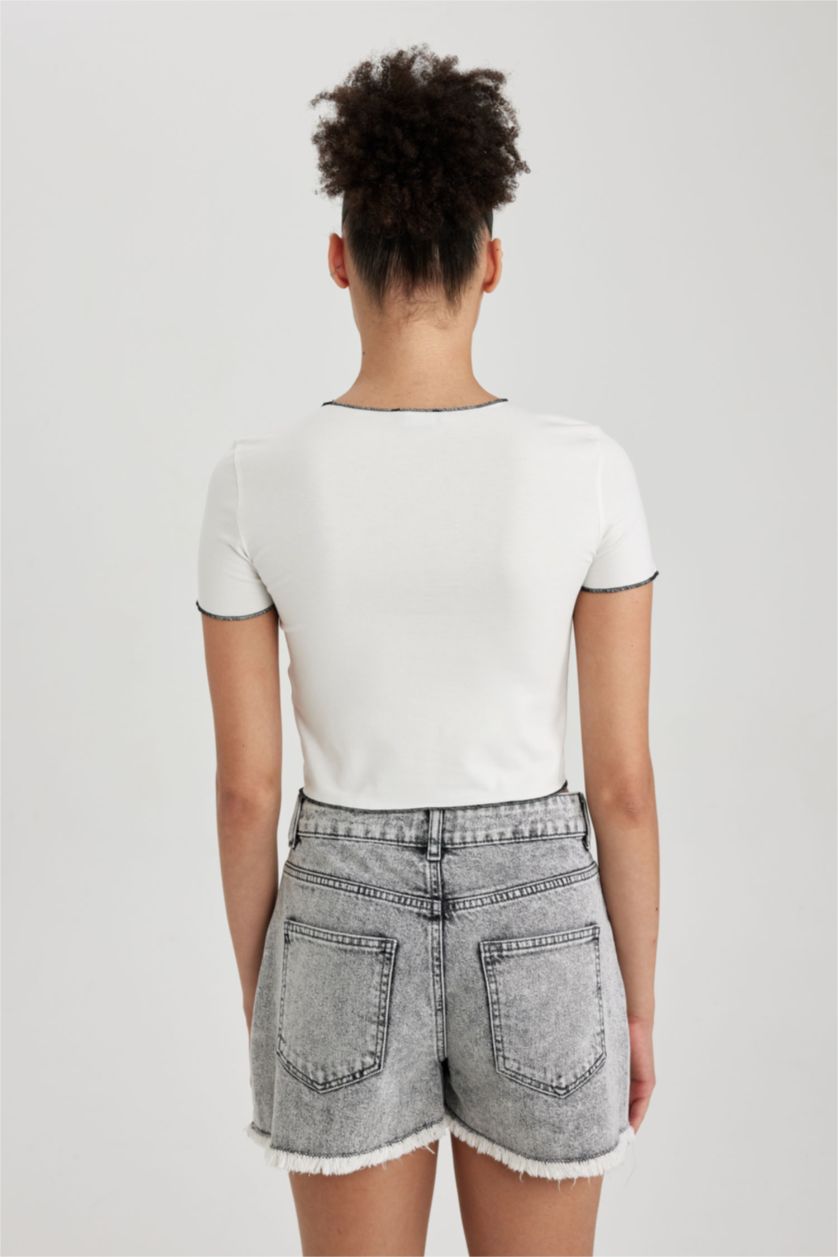 Женская Кремовый Футболка с коротким рукавом, Coool