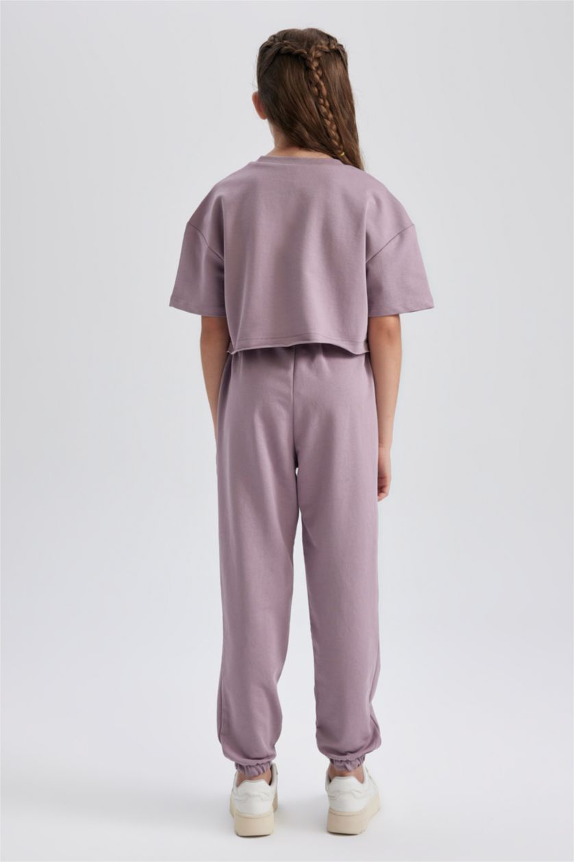 FILLES Violet Ensemble Coupe Relaxant Pour Fille - 2 Pièces