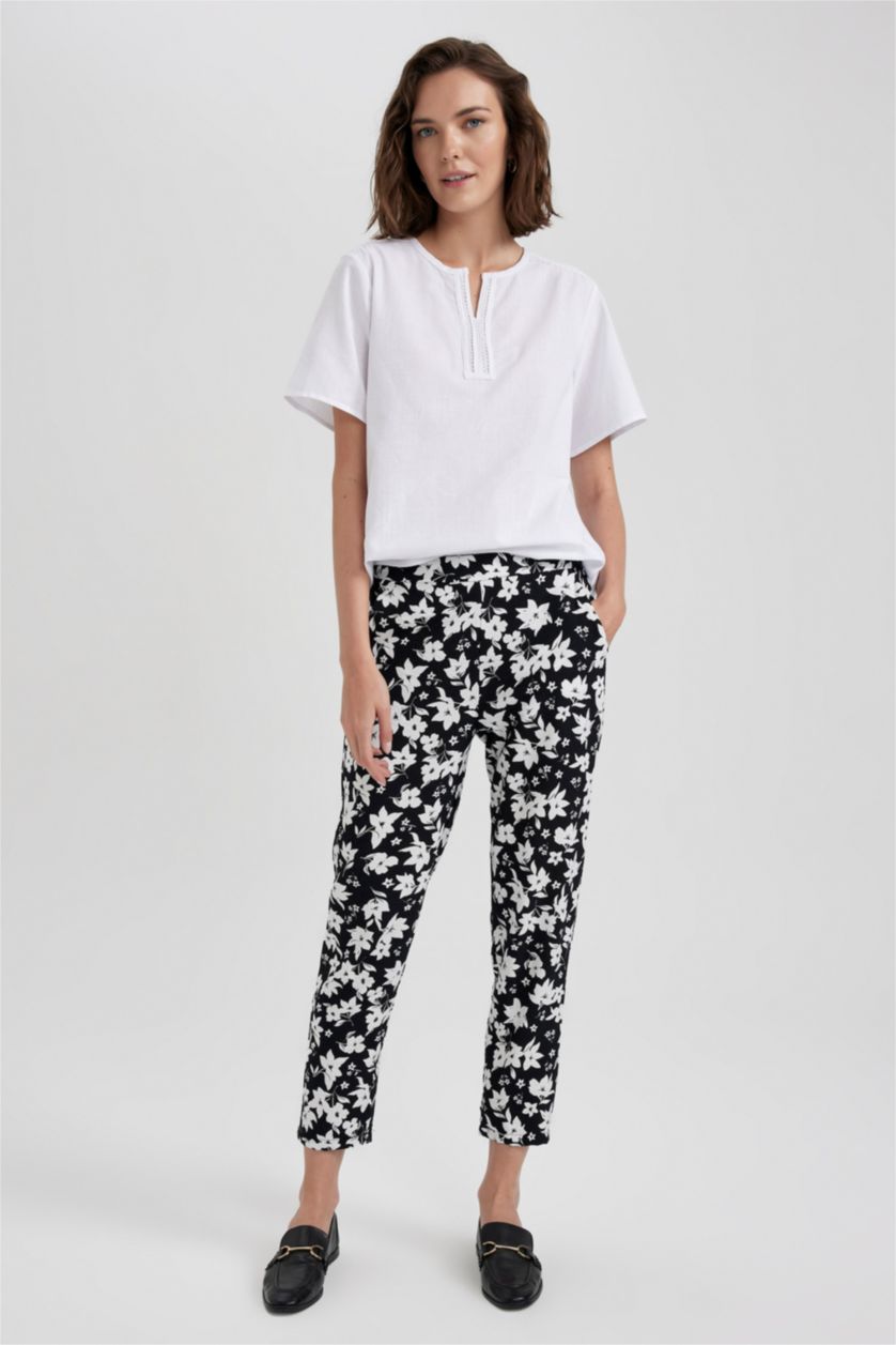 FEMME Blanc Blouse à manches courtes Coupe Régulière Col De Chemise