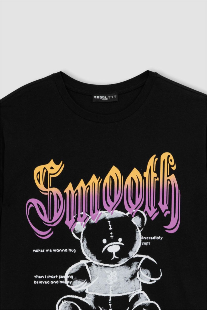 WOMAN Black Oversize Fit Short Sleeve T-Shirt