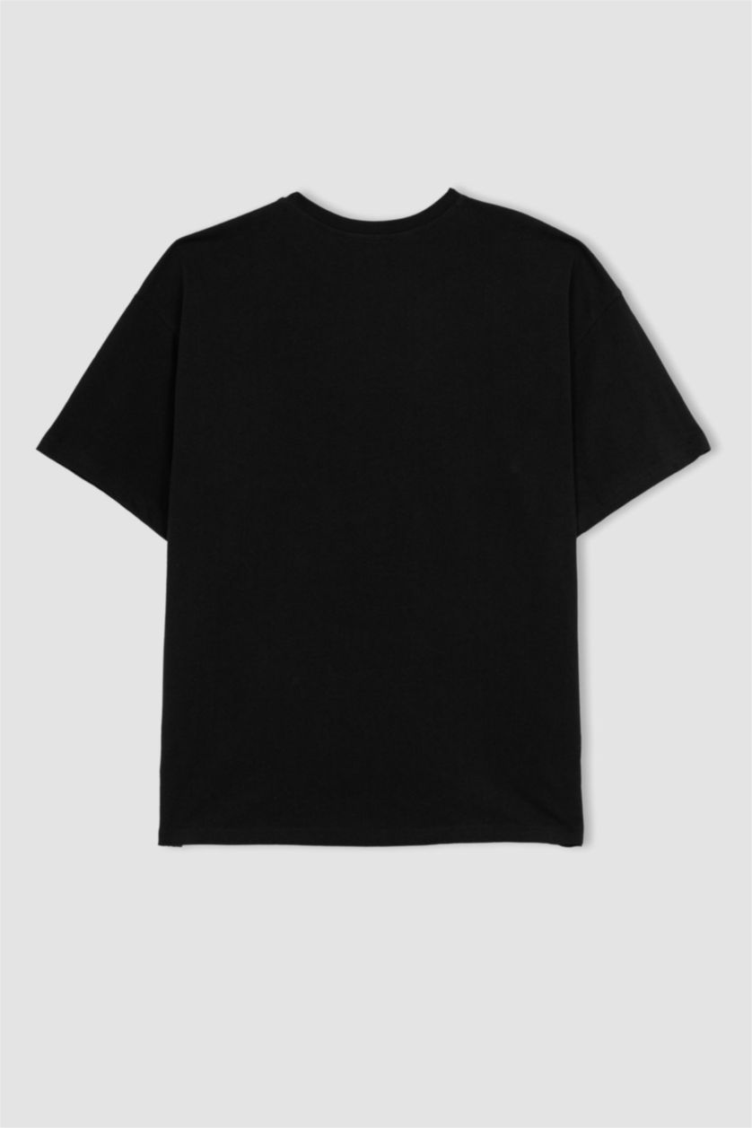 WOMAN Black Oversize Fit Short Sleeve T-Shirt
