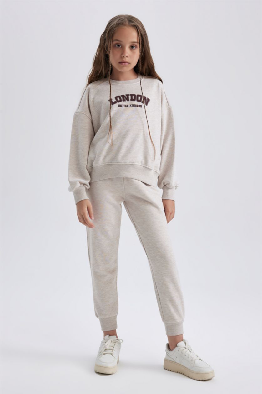 FILLES Beige Ensemble En Tricot Fille