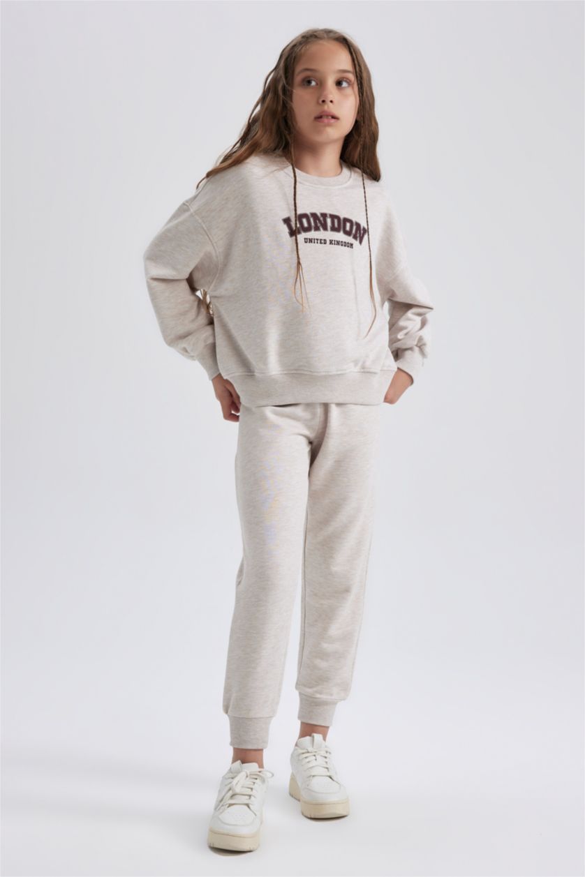 FILLES Beige Ensemble En Tricot Fille