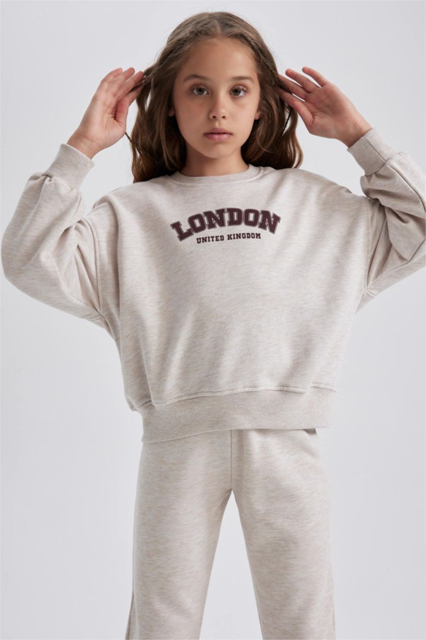 FILLES Beige Ensemble En Tricot Fille
