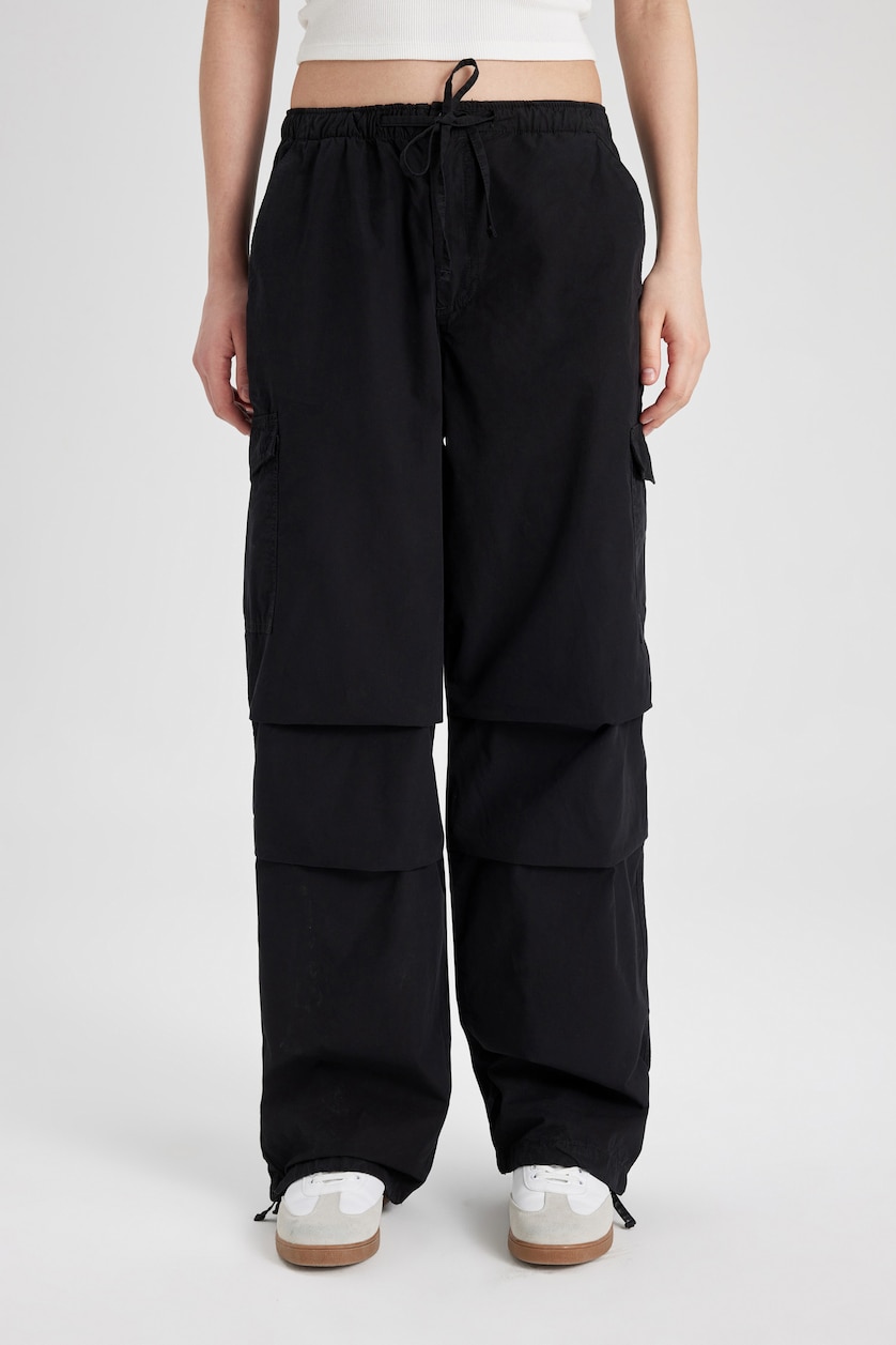 نساء أسود Parachute Trousers