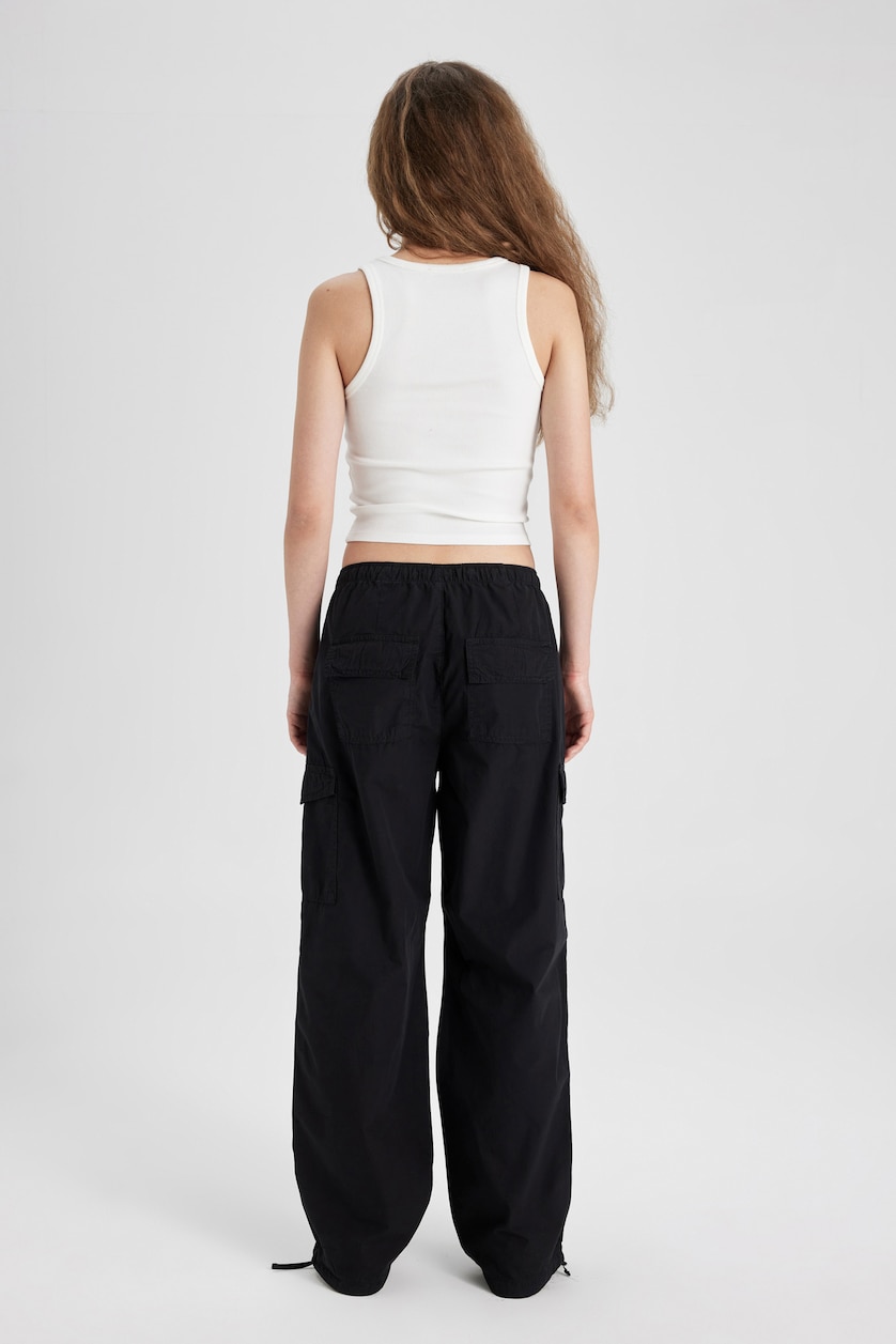 نساء أسود Parachute Trousers