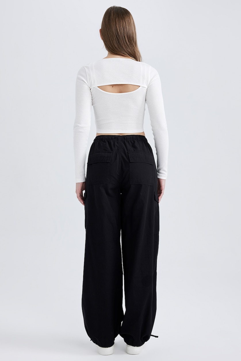 نساء أسود Parachute Trousers