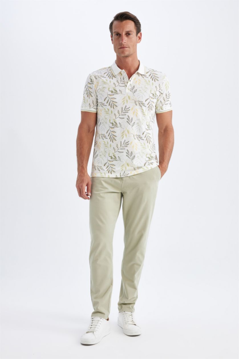 رجال اوف وايت تيشيرت بولو نص ردن بيكة سليم فيت