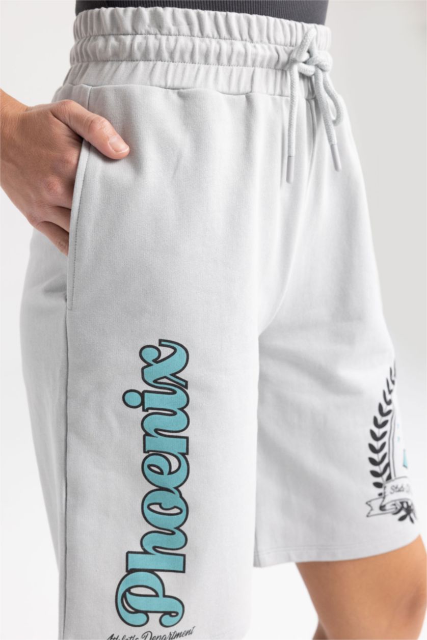 WOMAN Light Grey Thin Fabric Shorts
