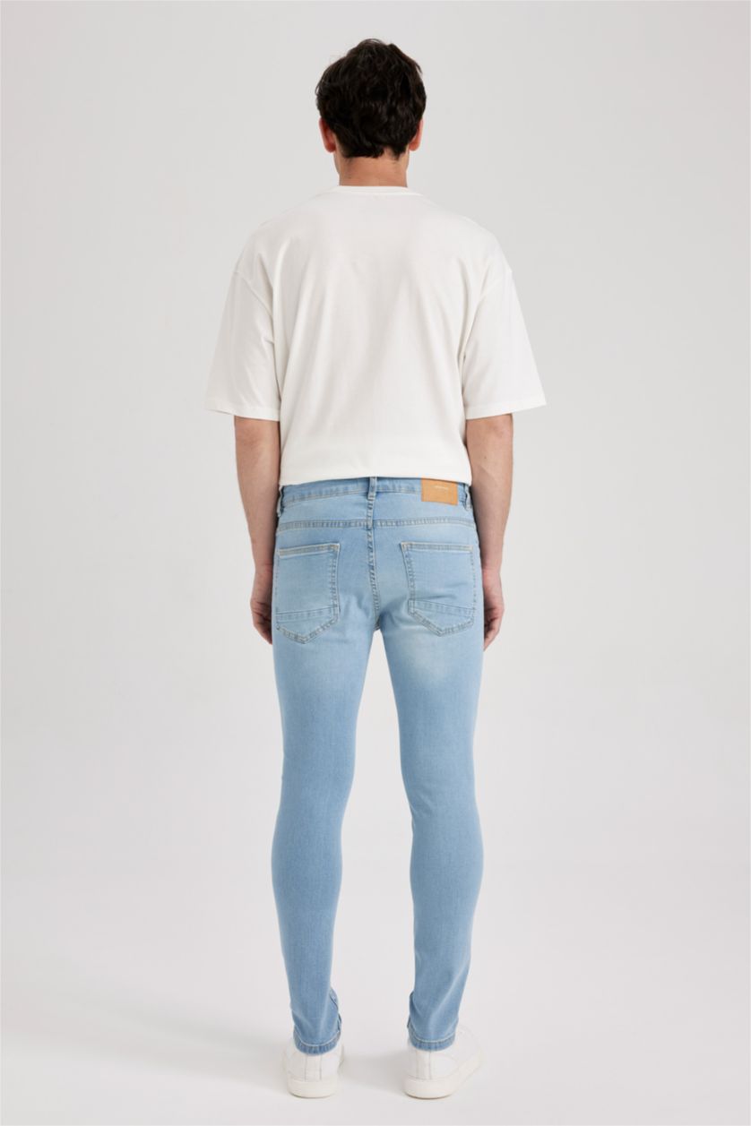 رجال أزرق فاتح Skinny Comfort Fit Trousers