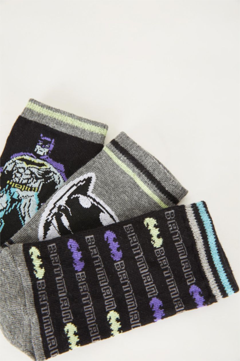GARÇONS Karma Chaussettes Pantoufles Batman Coton pour Garçon - 3 Paires