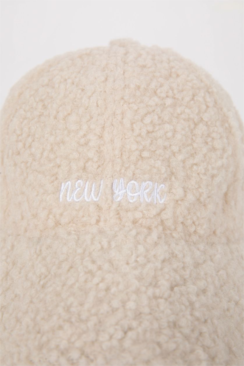 Kadın Bej Kadın Pamuklu Bucket Şapka