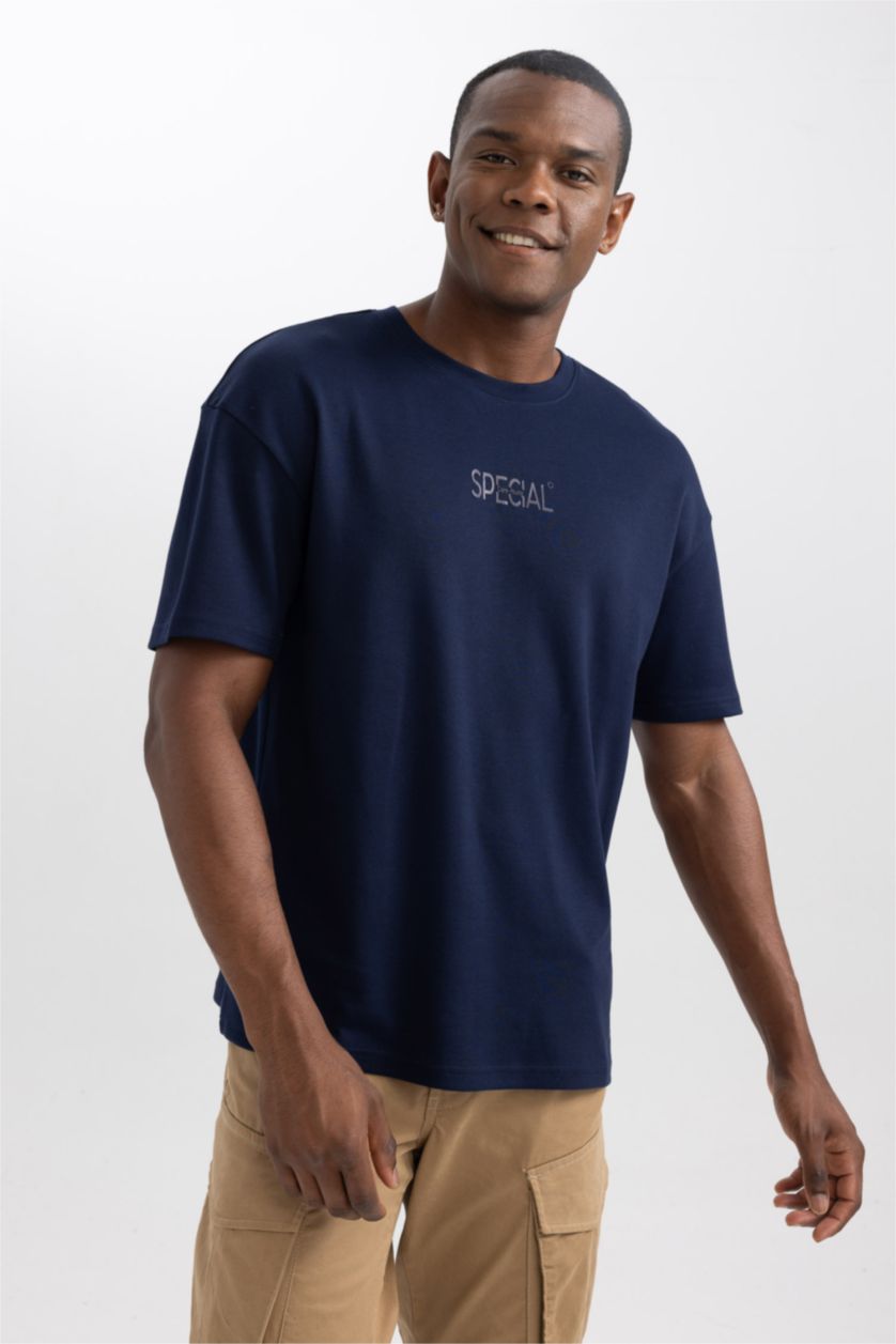 Men NAVY Comfort Fit Short Sleeve T-Shirt