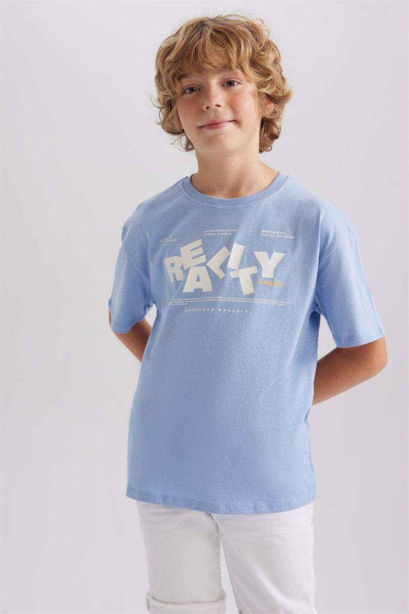 GARÇONS Bleu T-shirt à manches courtes Imprimé Col rond Garçon