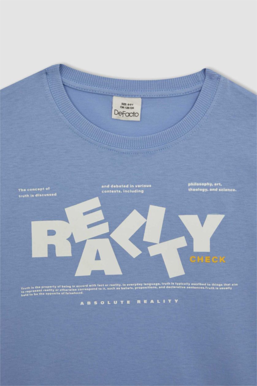 GARÇONS Bleu T-shirt à manches courtes Imprimé Col rond Garçon