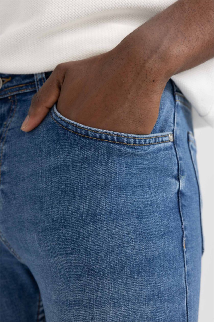 HOMME Bleu Pantalon Jean Coupe Skinny