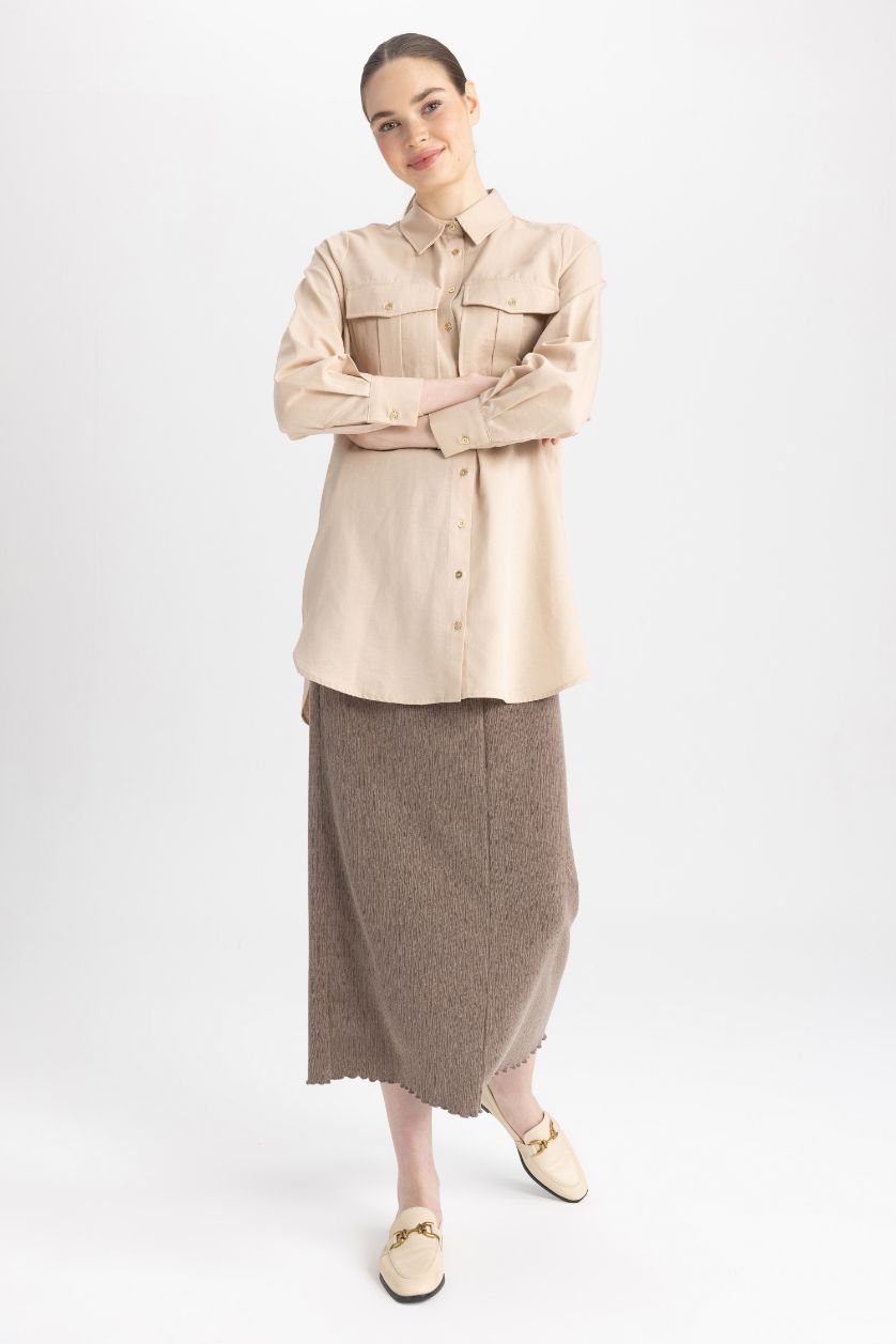 WOMAN Stone Midi Pencil Skirt