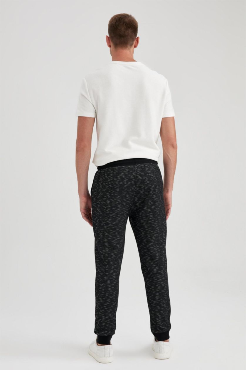 MAN Black Slim Fit Rib Hem Trousers