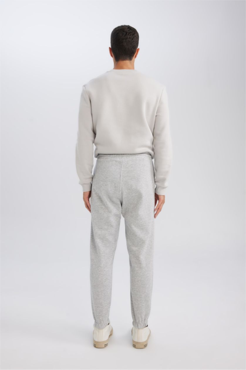 Мужчины Серый меланж Штаны стандартного кроя с карманами