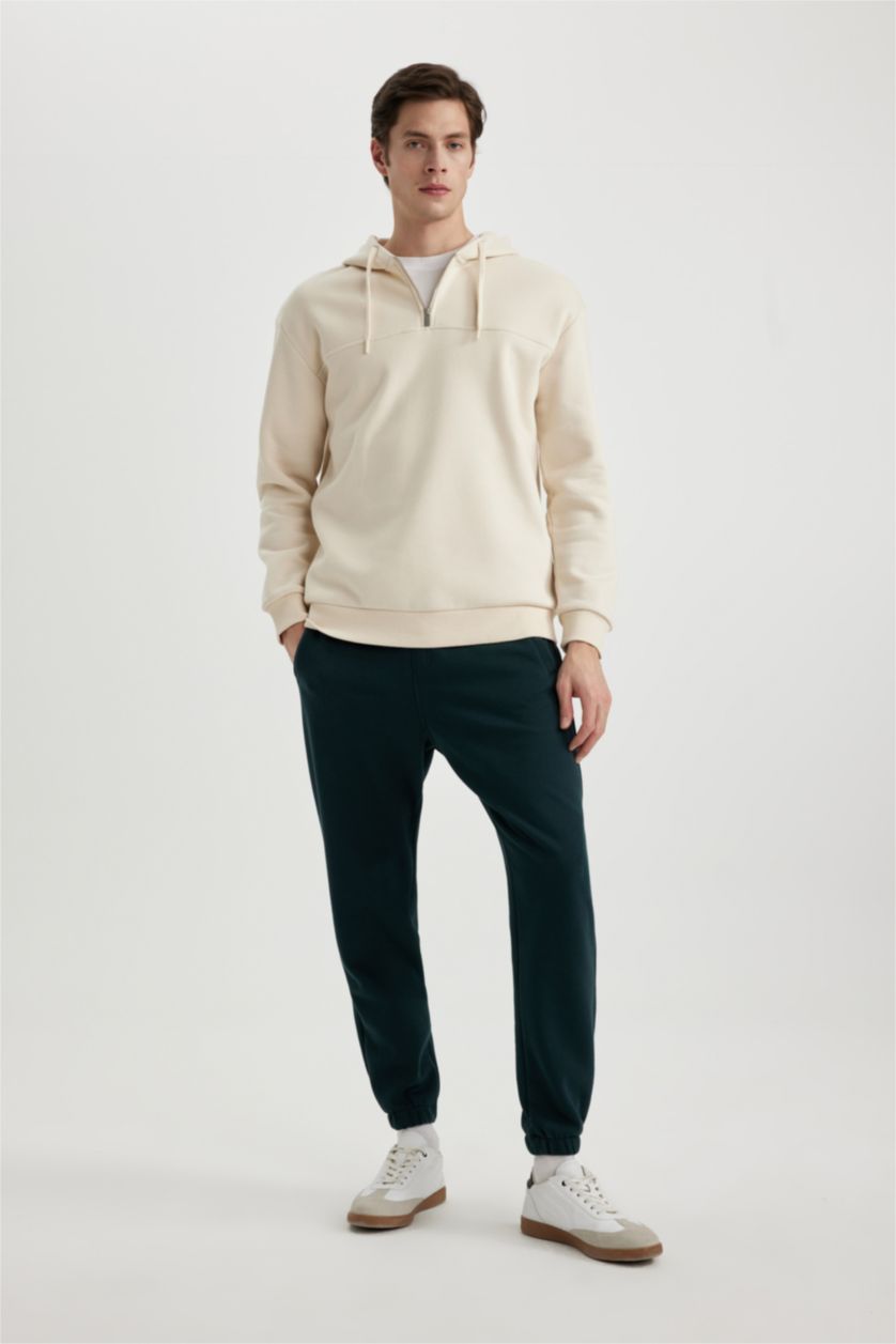 رجالي أخضر غامق بنطلون سويت بانتس بيزك تقيل قصة عادية بأستك من تحت