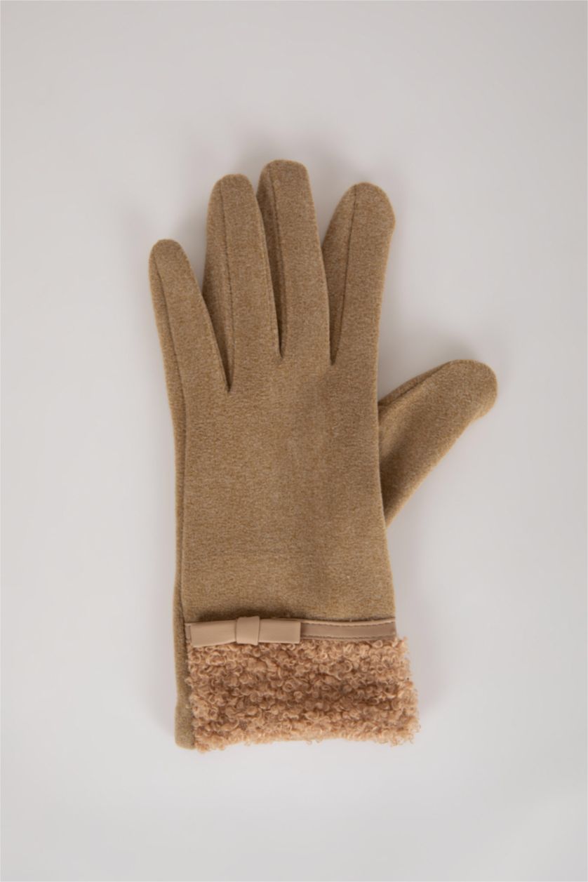 WOMAN Beige Woman Gloves