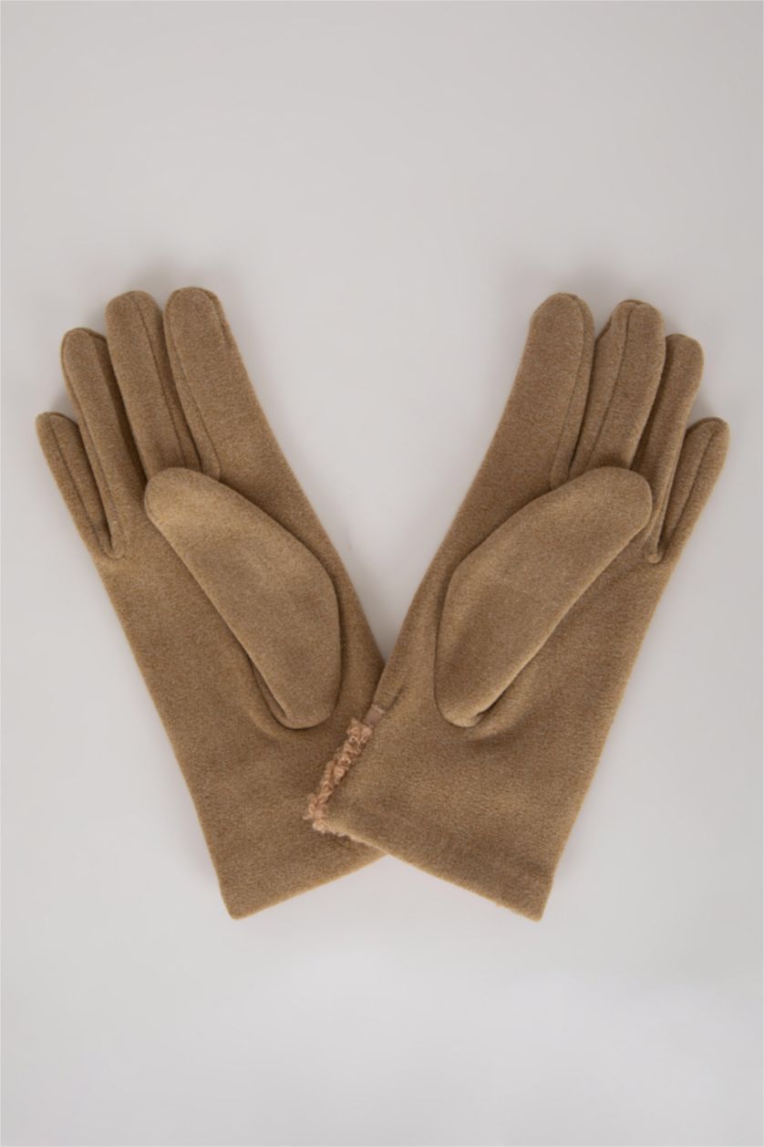 WOMAN Beige Woman Gloves