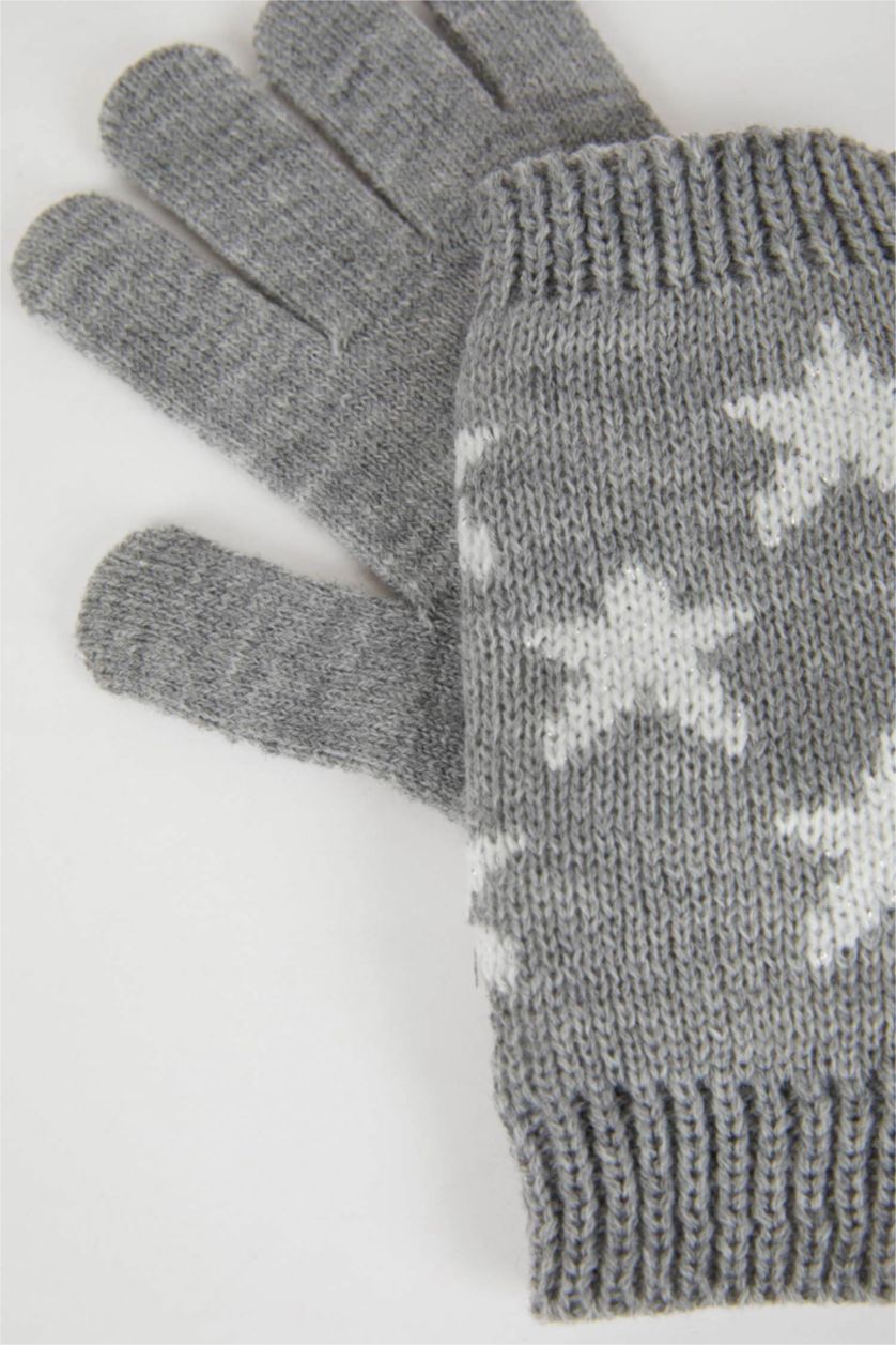 FEMME Gris Lot de 2 gants en maille pour femme