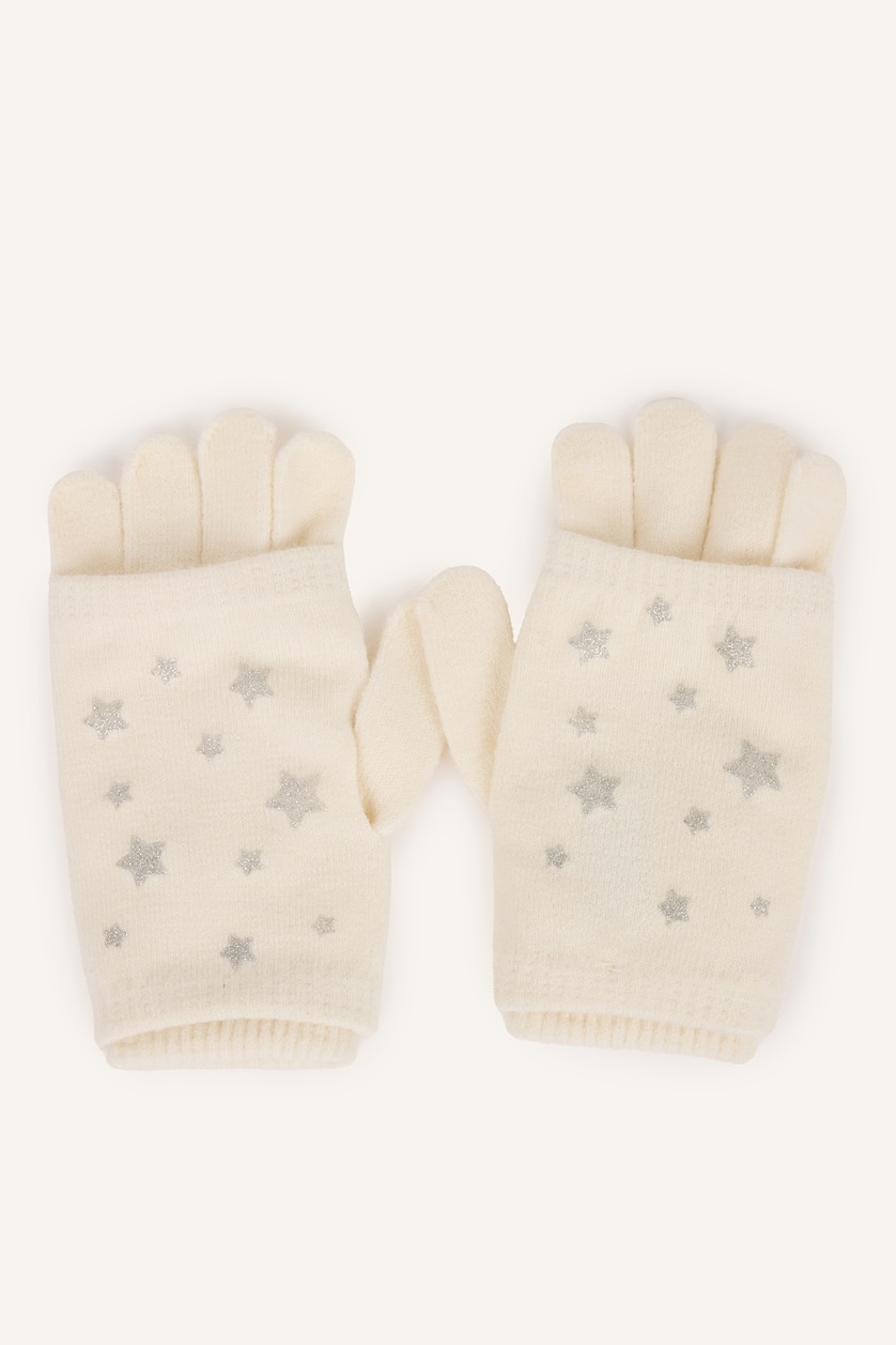 Women White Woman Knitwear 2 piece Gloves