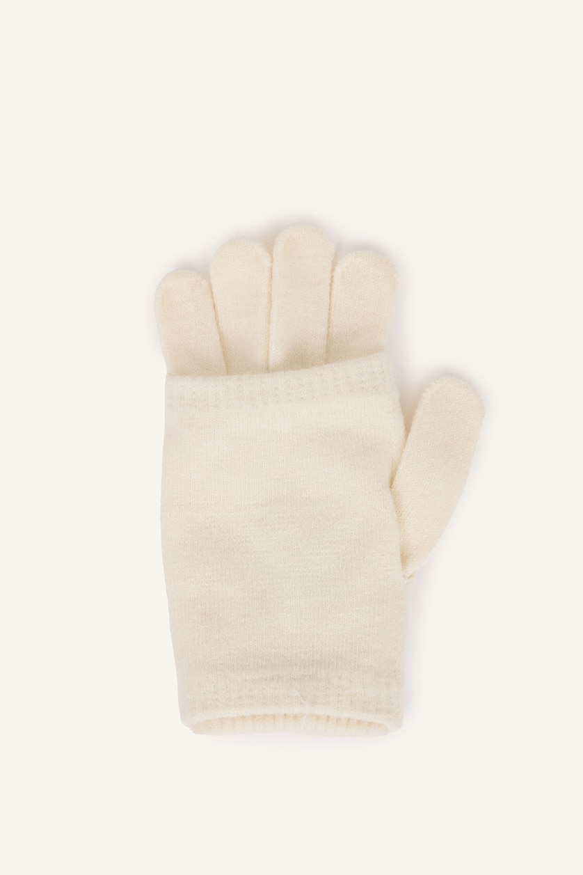 Women White Woman Knitwear 2 piece Gloves