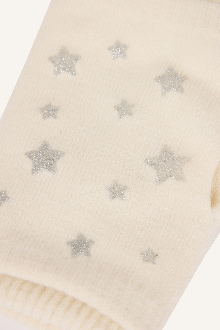 Women White Woman Knitwear 2 piece Gloves