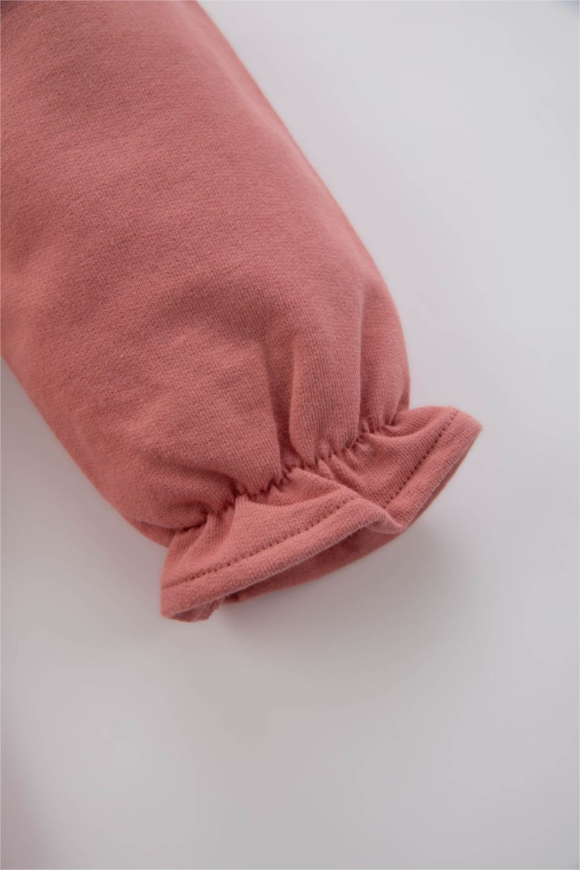 BABY GIRL Rose Regular Fit Flower Long Sleeve Knitted Dress