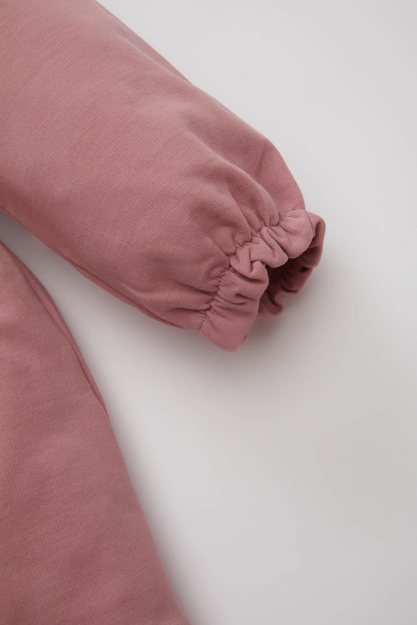 طفلة صغيرة وردي فستان بيبي بناتي فلورال قصة عادية كم طويل برقبة مستديرة