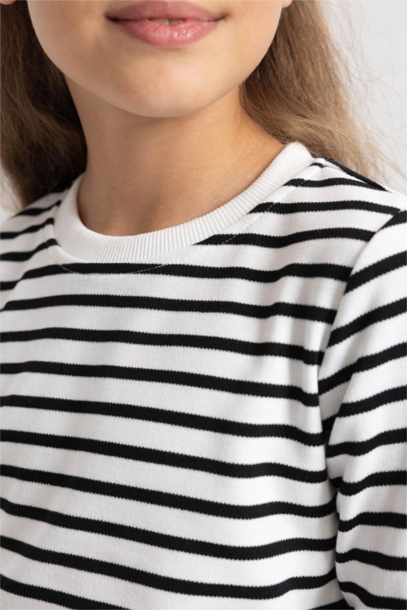 Девочки и подростки Черный Футболка с длинным рукавом для девочек