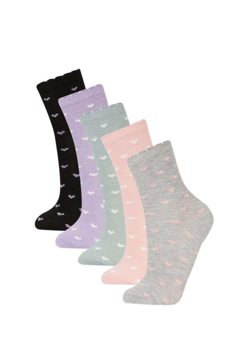 FILLES Karma Chaussettes Longues Coton pour Fille - 5 Paires