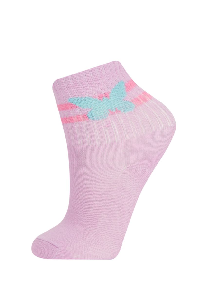 Kız Çocuk - Genç Kız Karma 5'li Pamuklu Soket Çorap Kız Çocuk