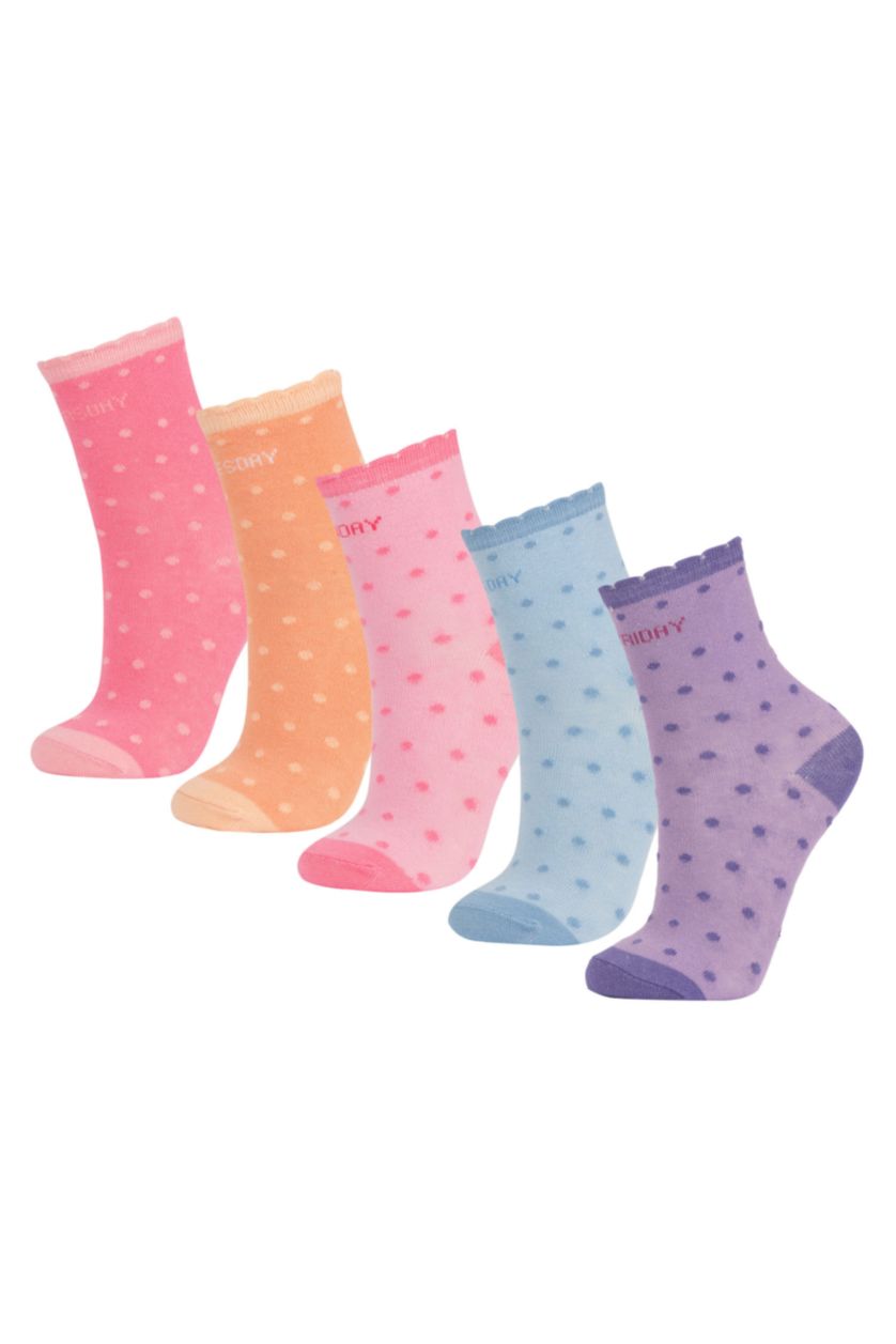 Kız Çocuk - Genç Kız Karma Kız Çocuk 5'li Pamuklu Uzun Çorap