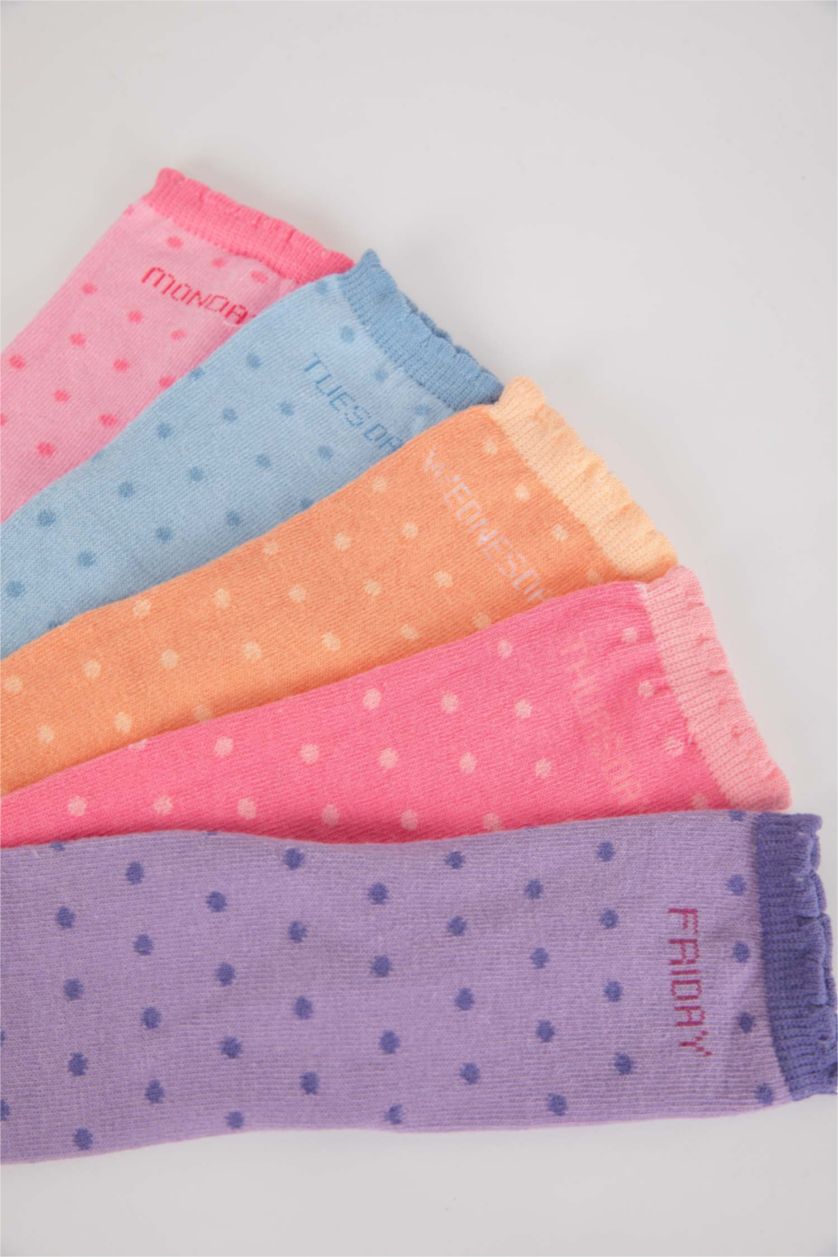 Kız Çocuk - Genç Kız Karma Kız Çocuk 5'li Pamuklu Uzun Çorap