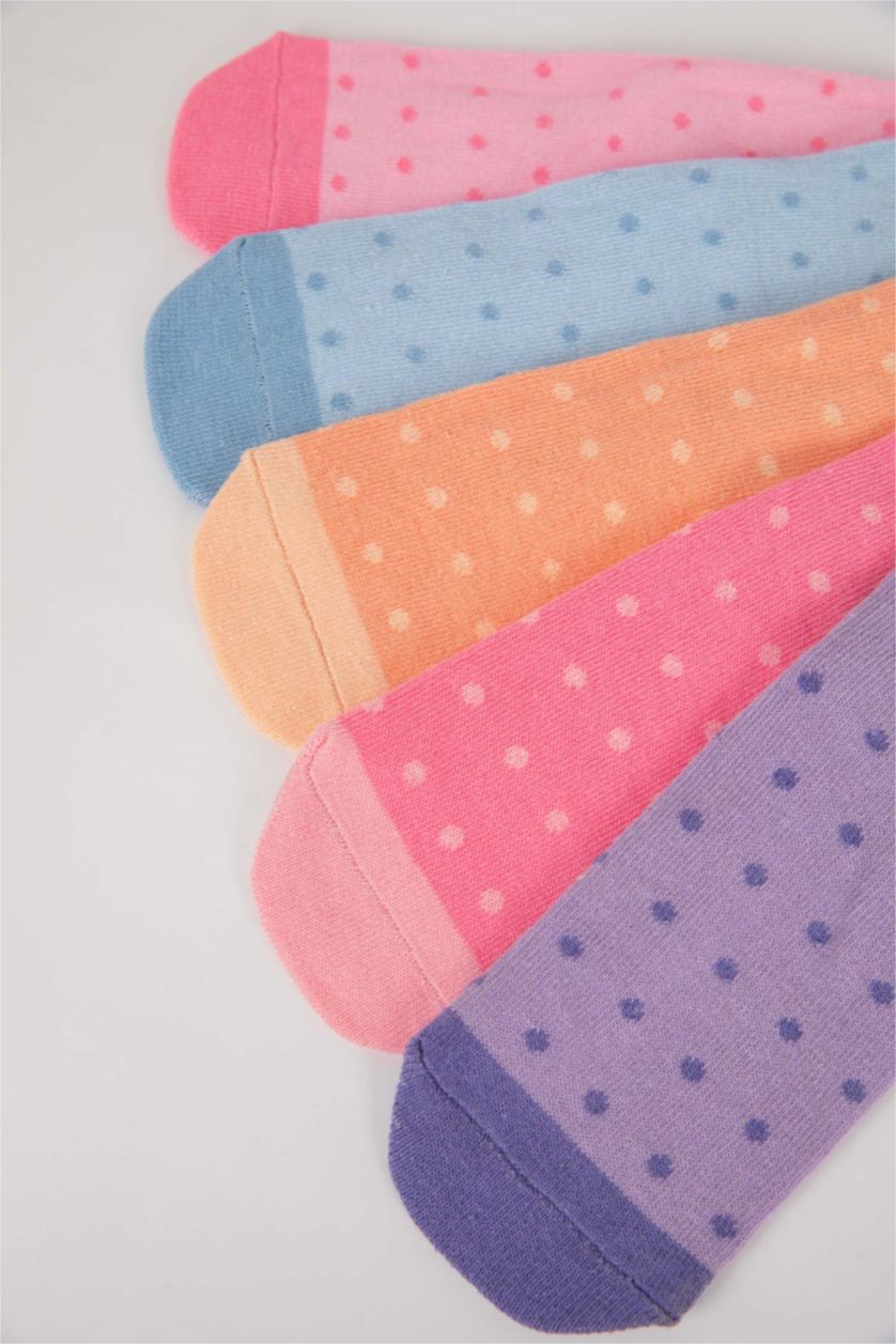 Kız Çocuk - Genç Kız Karma Kız Çocuk 5'li Pamuklu Uzun Çorap