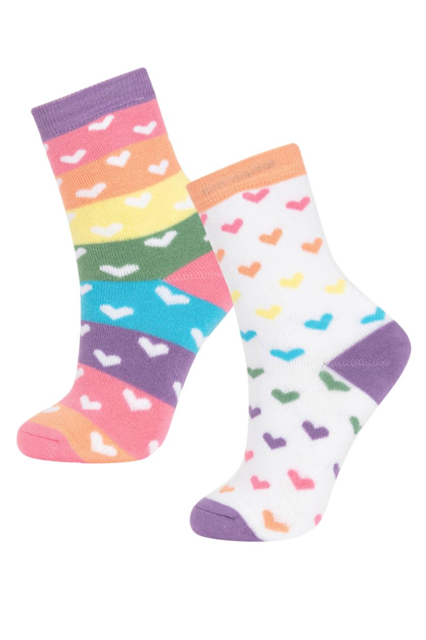 Kız Çocuk - Genç Kız Karma Kız Çocuk 2'li Pamuklu Havlu Çorap