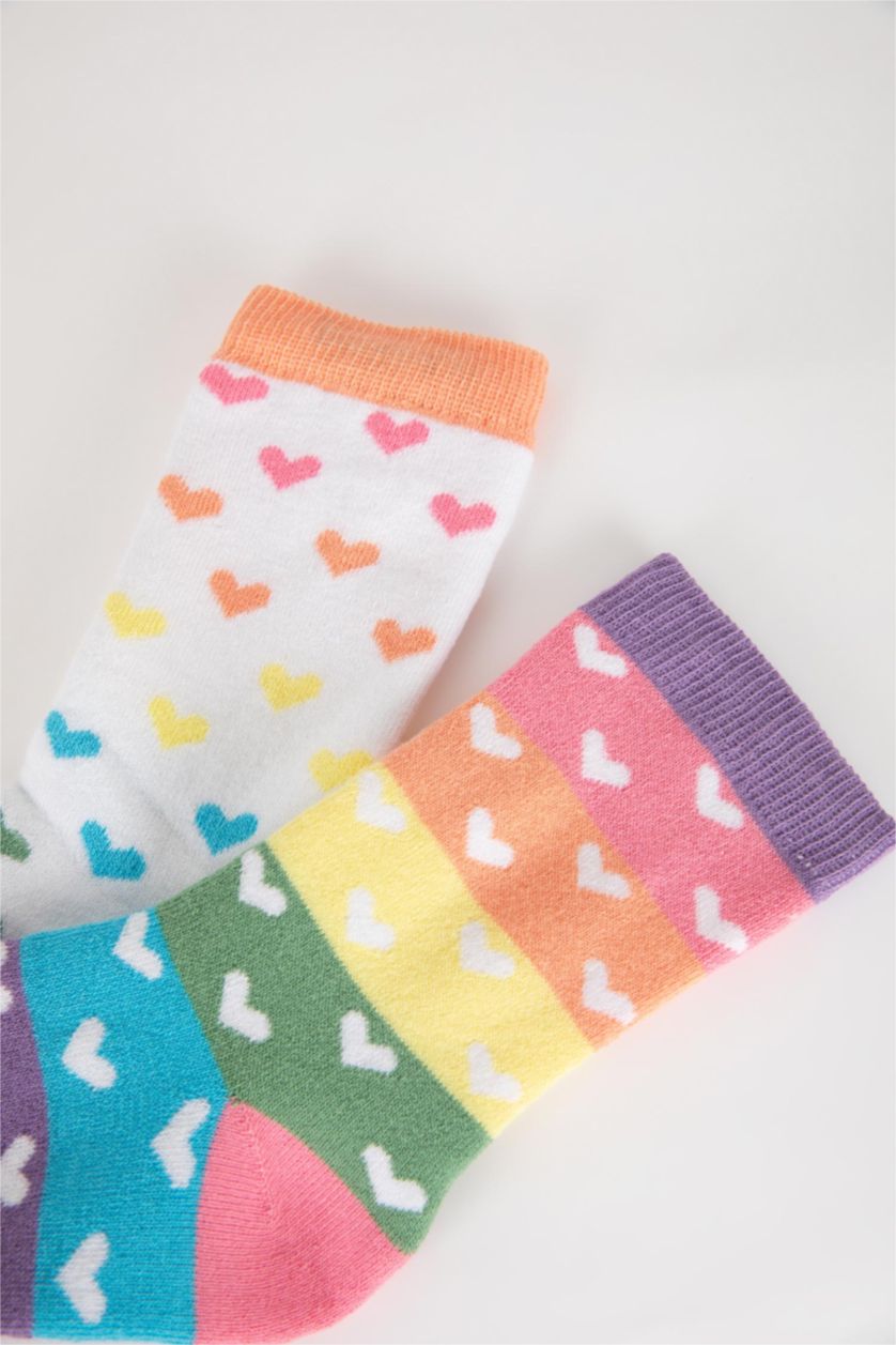 Kız Çocuk - Genç Kız Karma Kız Çocuk 2'li Pamuklu Havlu Çorap